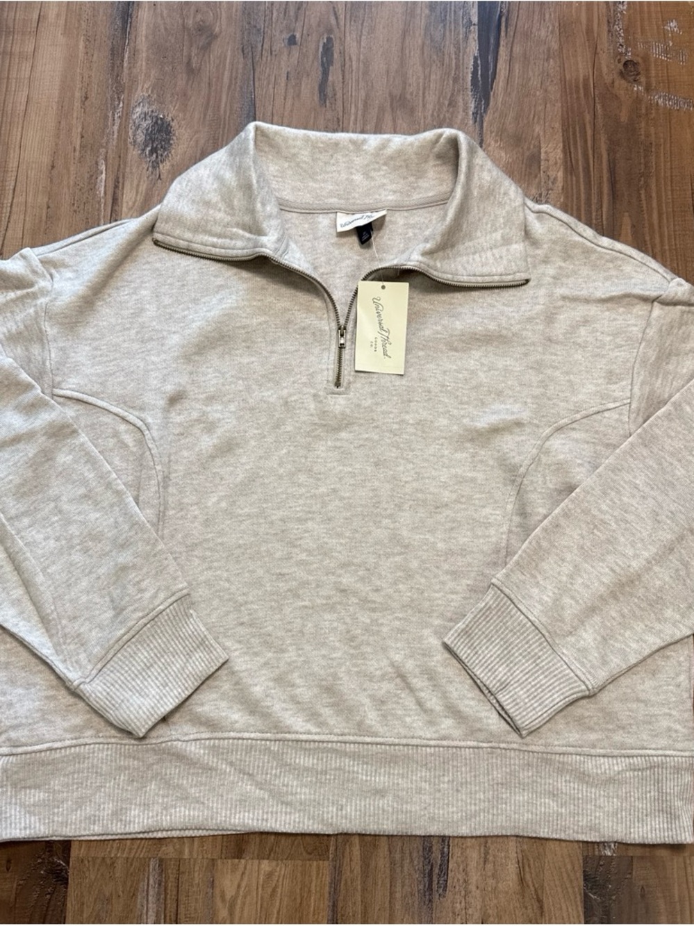 Quarter-Zip Pullover Sweater - Heathered Oatmeal